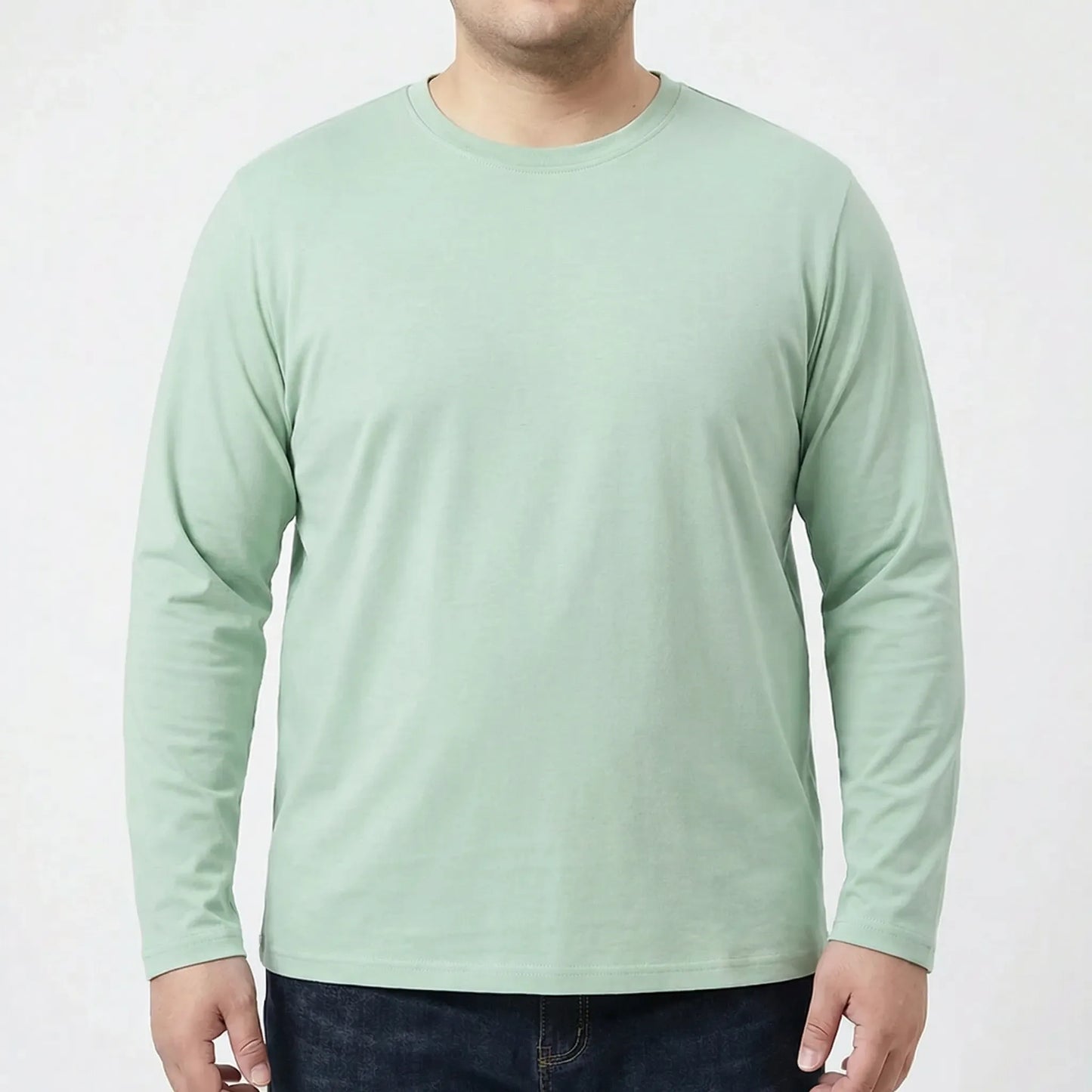 Plus Size Slim Fit Long Sleeve Tee For Men - Kurt