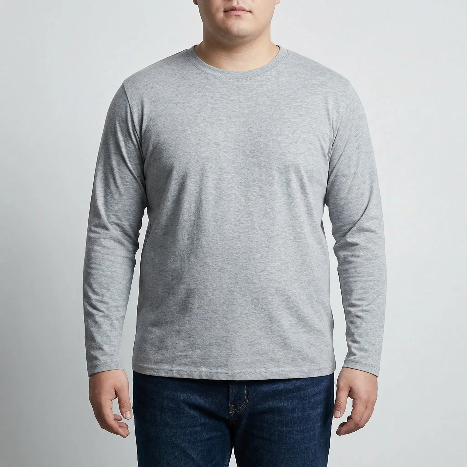 Plus Size Slim Fit Long Sleeve Tee For Men - Kurt