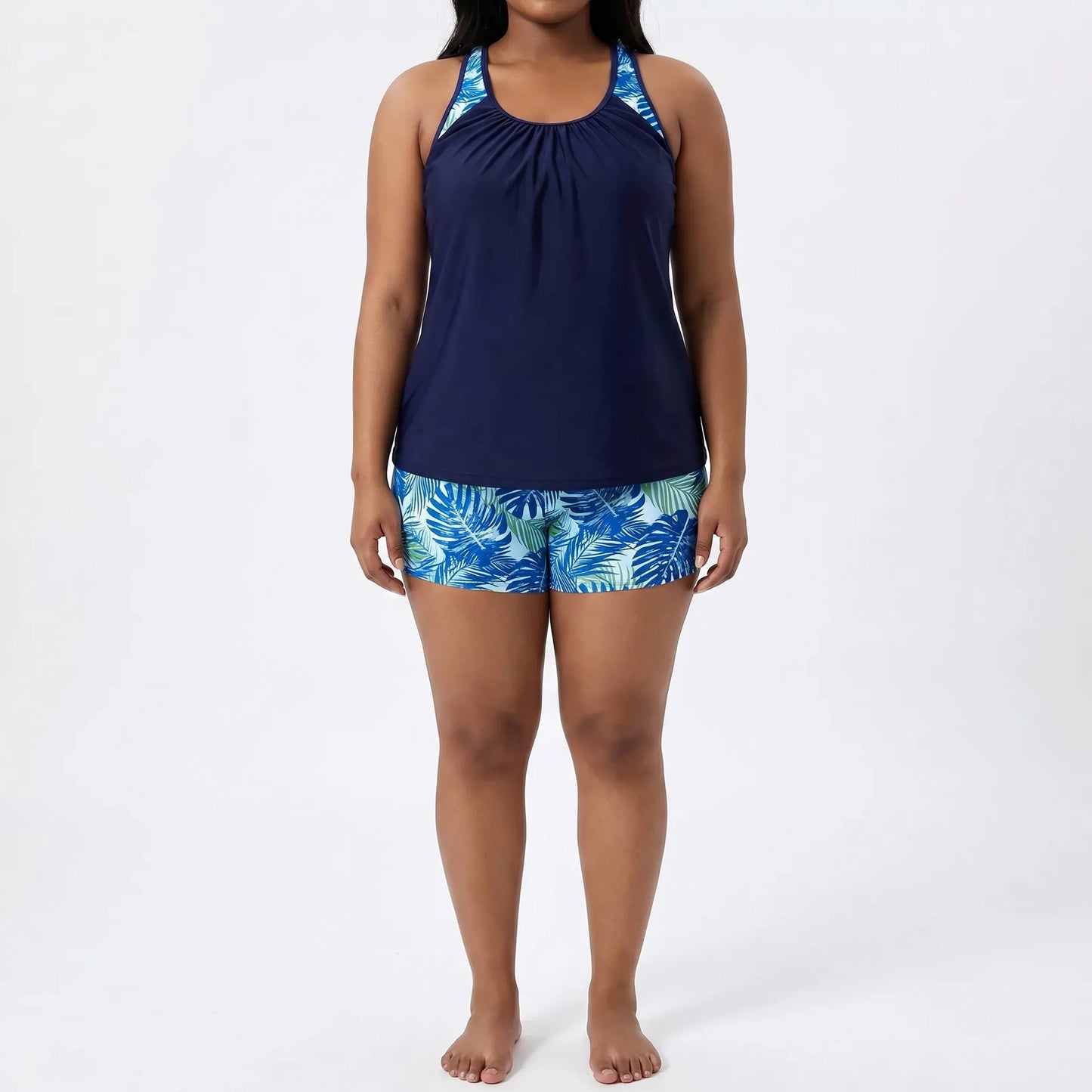 Plus Size Tropical Print Bikini - Raquel