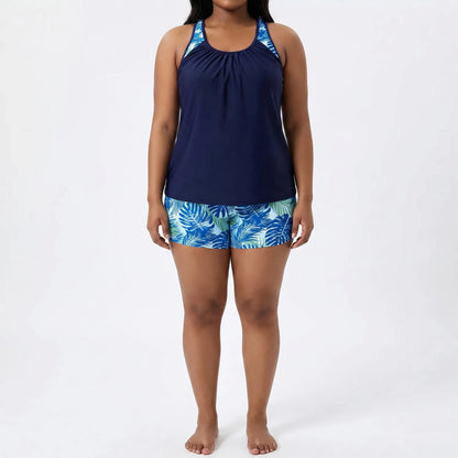 Plus Size Tropical Print Bikini - Raquel