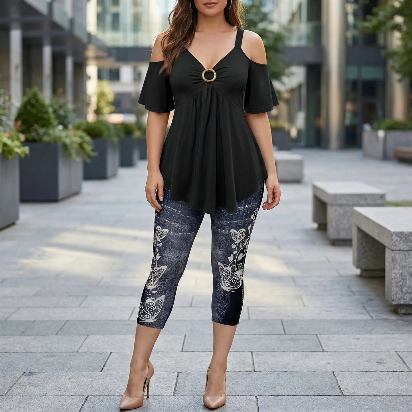 Plus Size Two-Piece Casual Set - Linda
