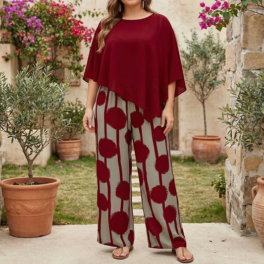 Plus Size Two-Piece Casual Suit - Rhonda