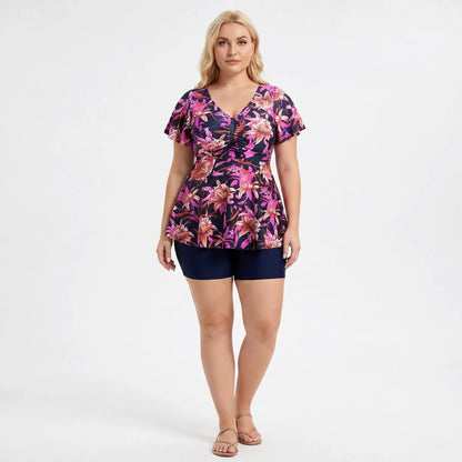 Plus Size Two-Piece Swimsuit Set - Catherine
