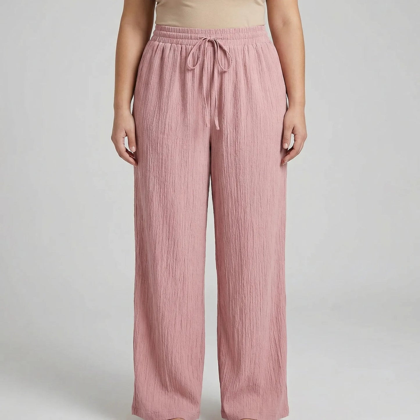 Plus Size Wide Leg Casual Pants - Tonya