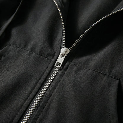 Plus Size Zip-Up Hooded Long Coat - Audrey