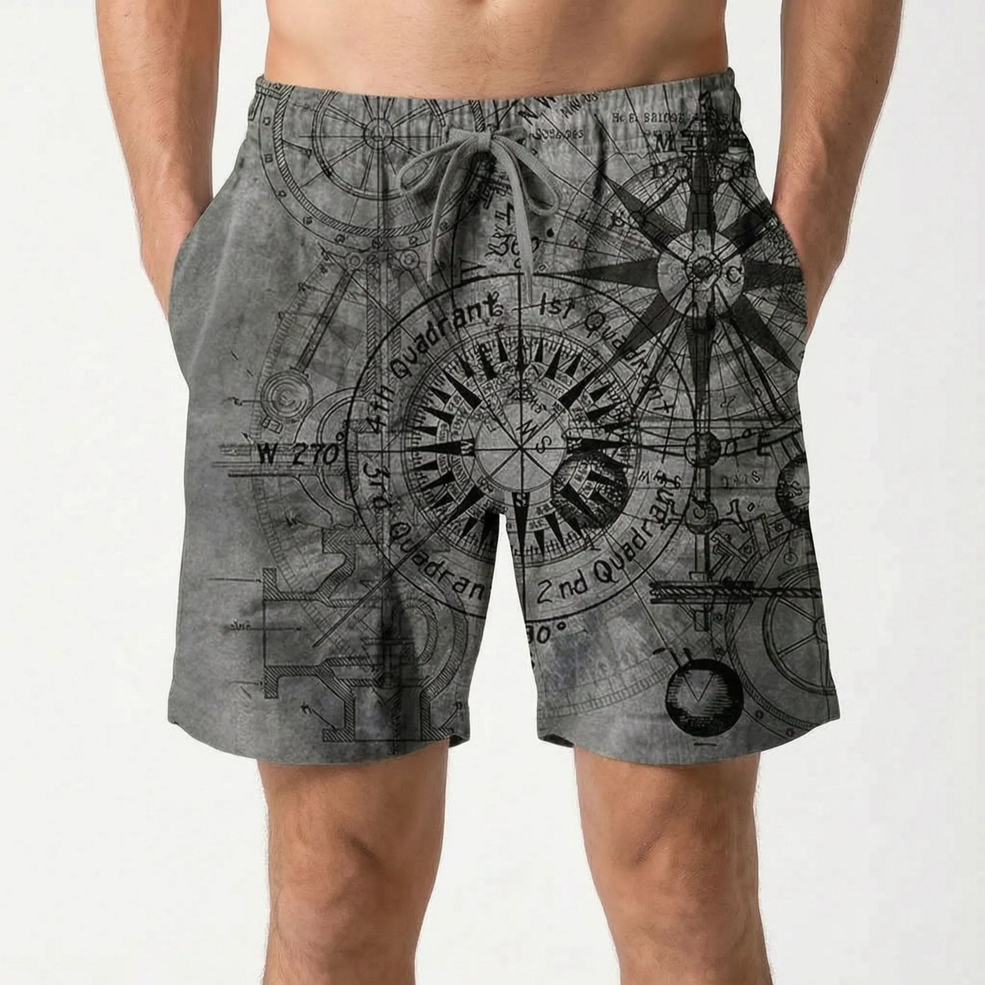 Printed Casual Board Shorts - Brezia