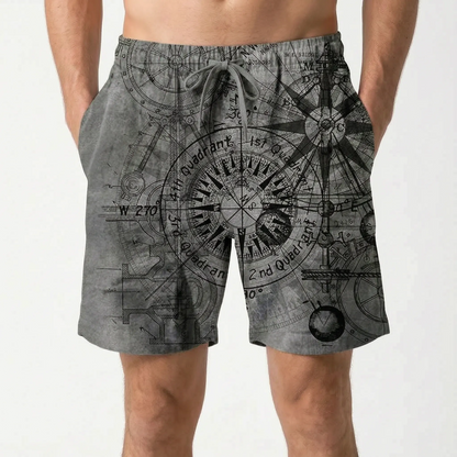 Printed Casual Board Shorts - Brezia
