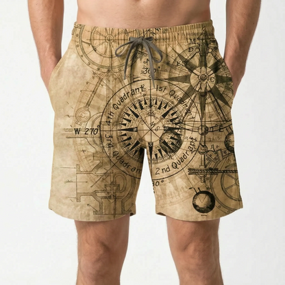 Printed Casual Board Shorts - Brezia