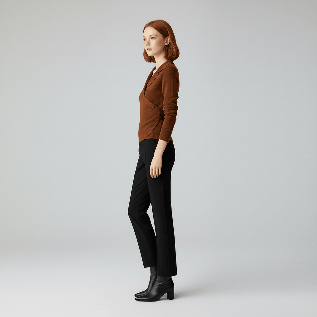 Pullover Mit Drapiertem V-Ausschnitt - Catharina