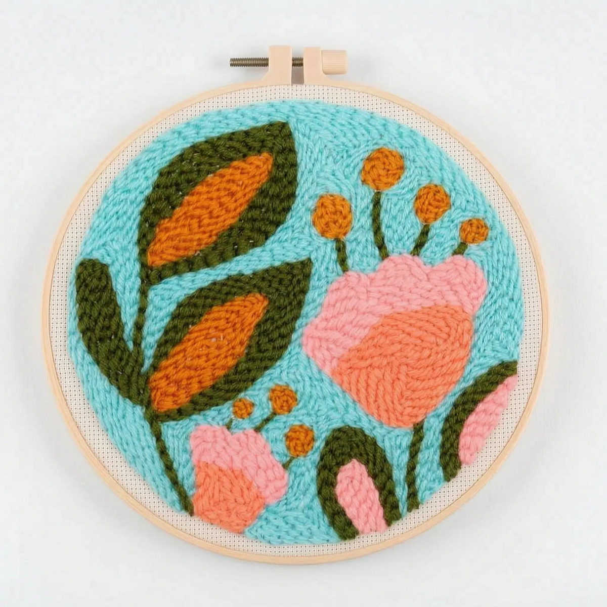 Punch Needle Borduur Set Met Bloemen - PunchyKit