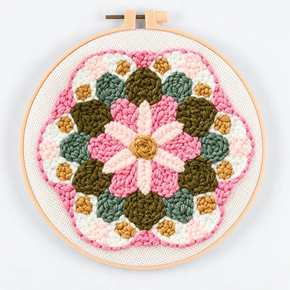 Punch Needle Borduur Set Met Bloemen - PunchyKit