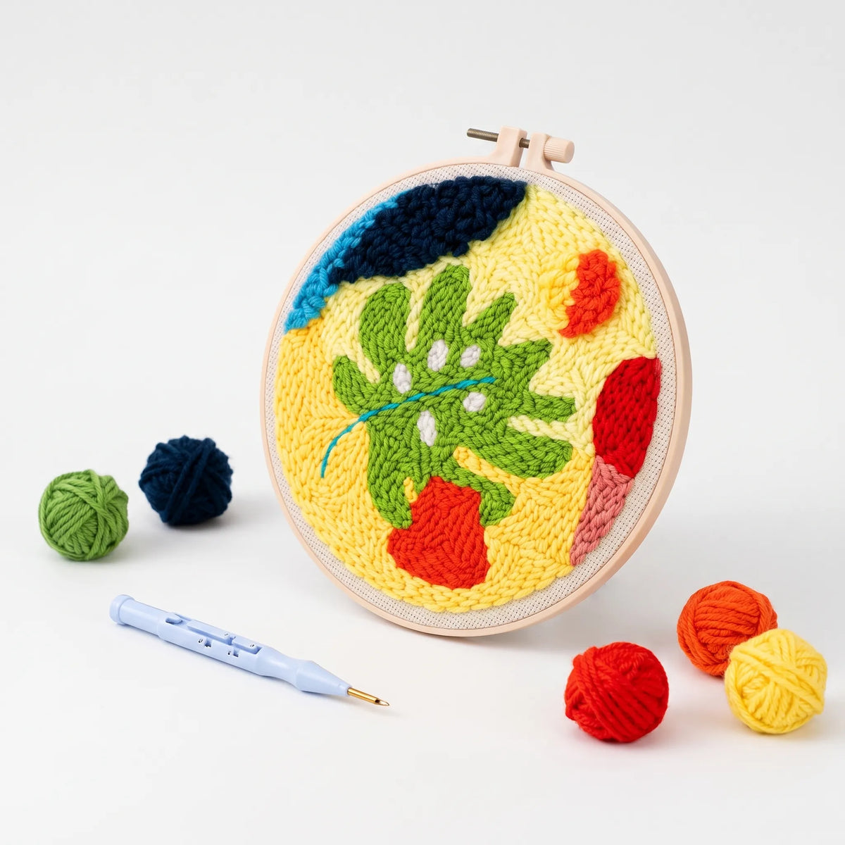 Punch Needle Borduur Set Met Bloemen - PunchyKit