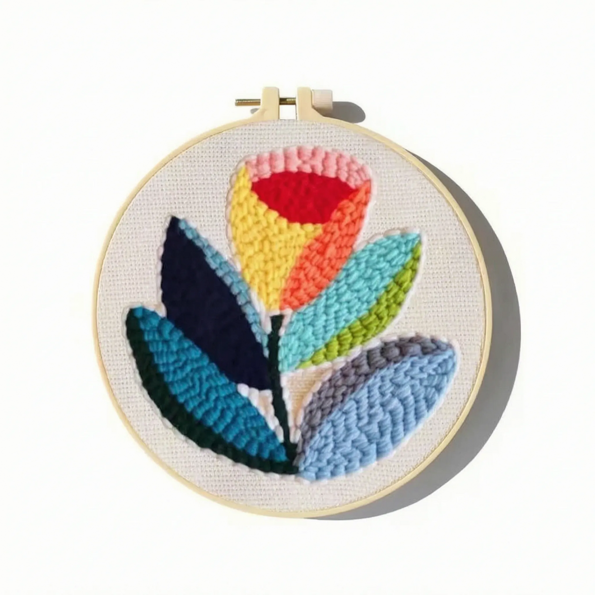 Punch Needle Borduur Set Met Bloemen - PunchyKit