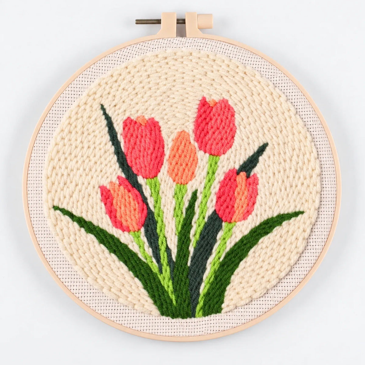 Punch Needle Borduur Set Met Bloemen - PunchyKit