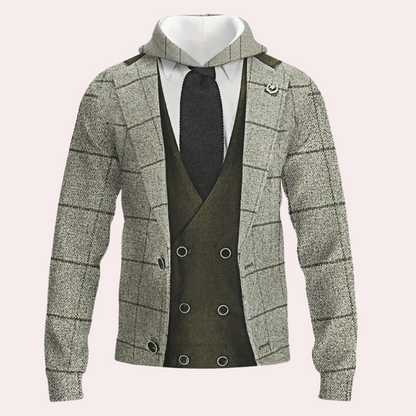 Veelzijdige Herenhoodie met Ruitpatroon - Lucian