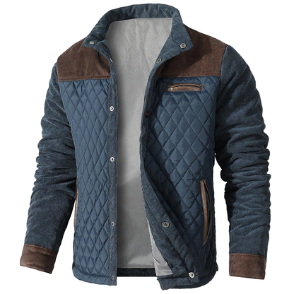 Quilted Front Panel Men's Jacket - Kenneth