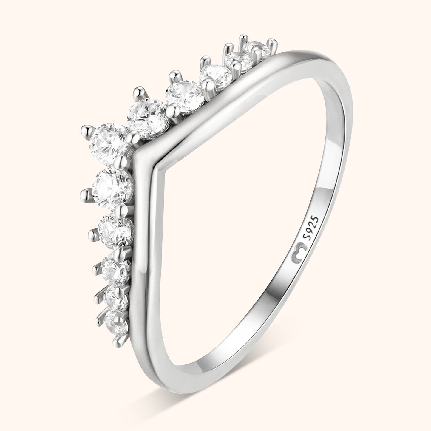 Zirkonia Kroonring - Allegra