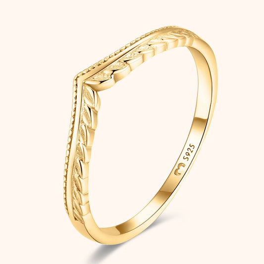 Stijlvolle Bladmotief Ring - Vera