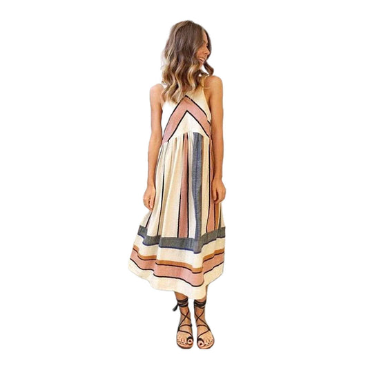 Stijlvolle zomerjurk zonder mouwen in vintage-look - RetroFlair