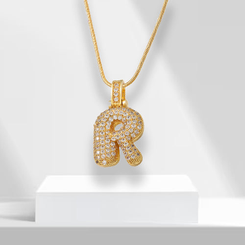 Bubble Letters Ketting met Hanger - LuxeLette