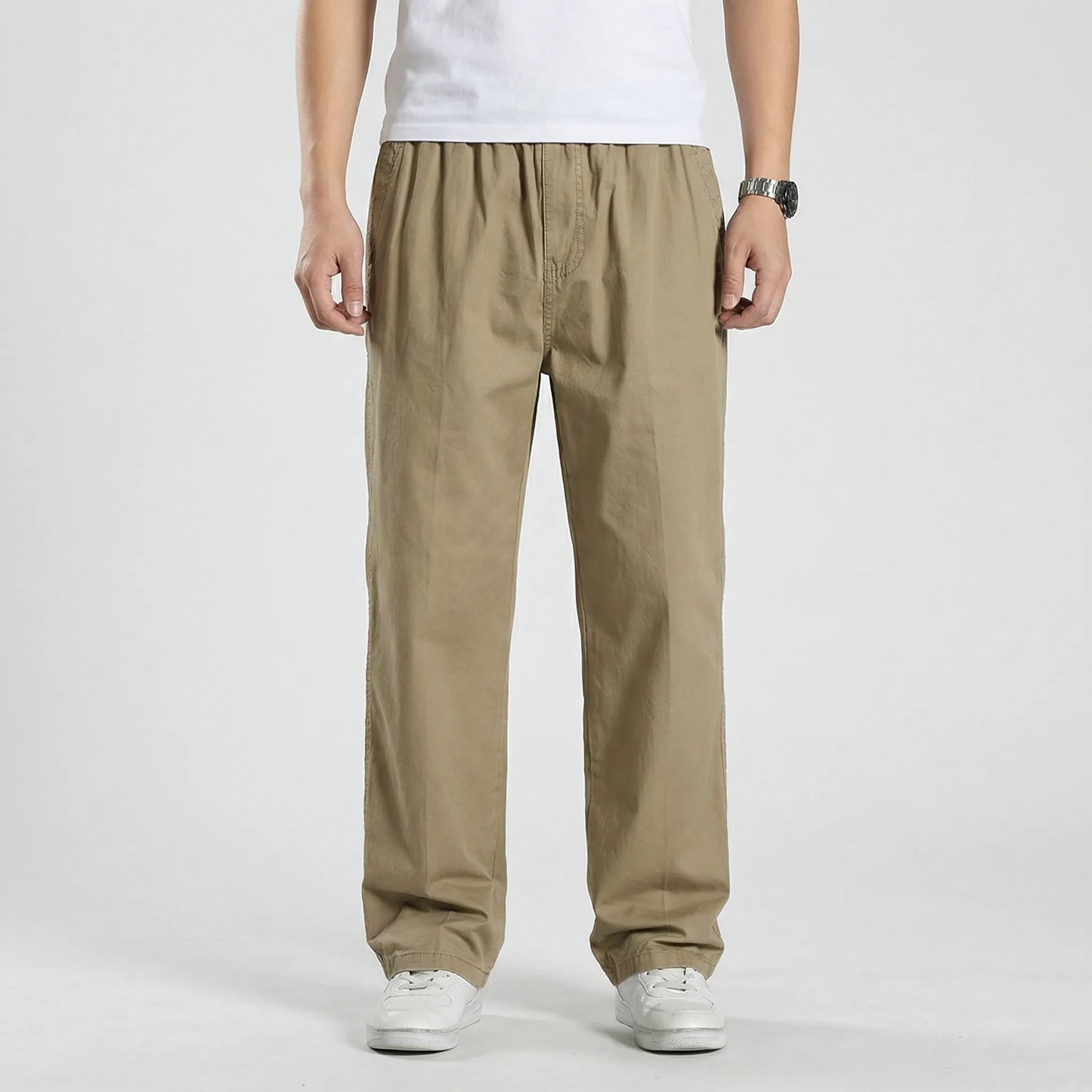 Rechte Cargobroek Met Elastische Taille - Freddie