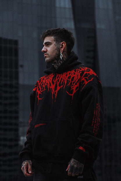 Oversized Heavy Hoodie met Print – Damon