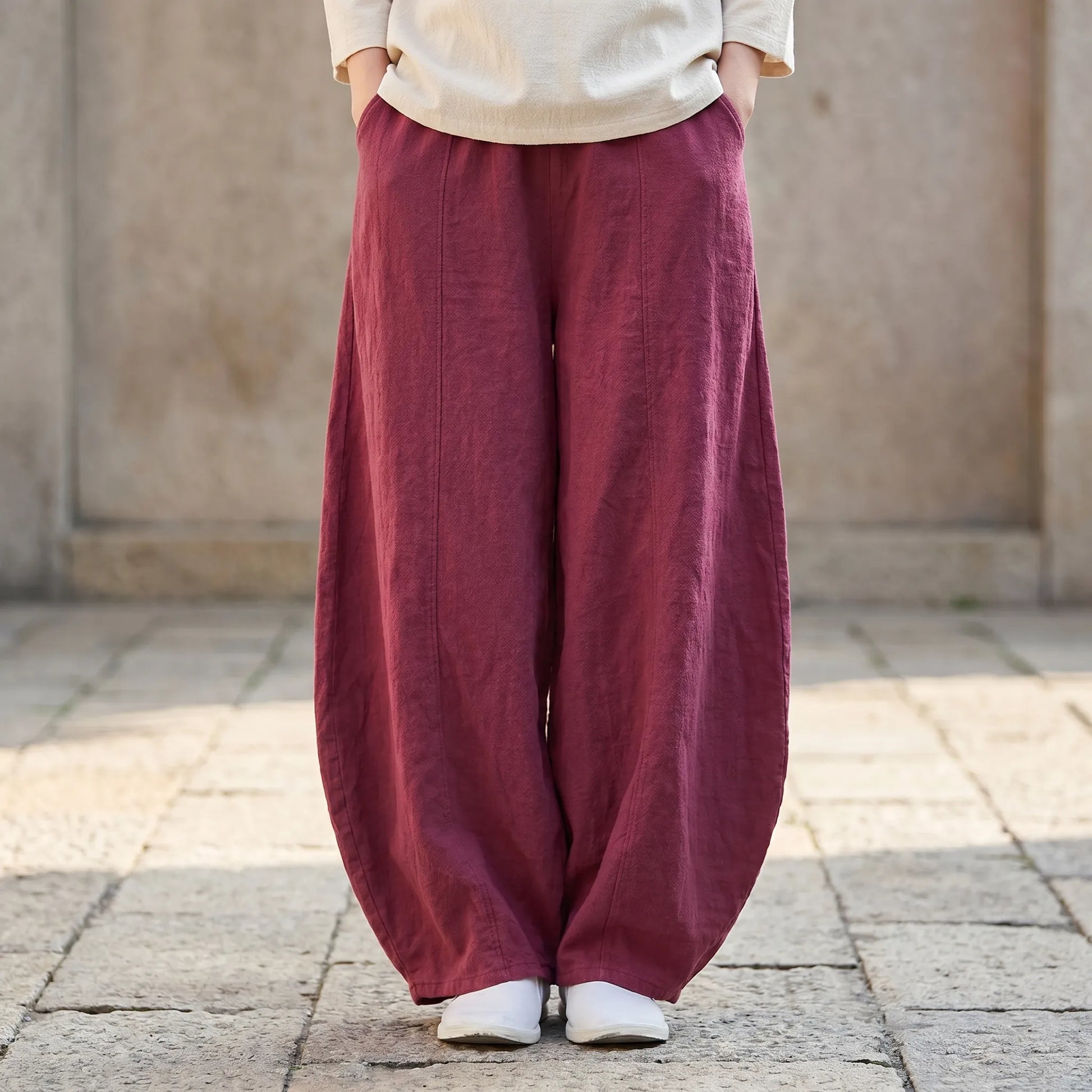 Relaxed Fit Barrel Trousers -  Joy