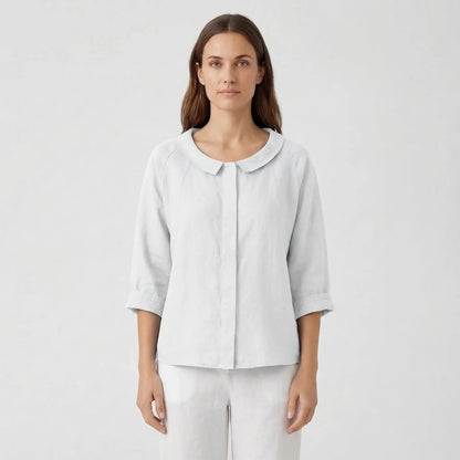 Relaxed Fit Long-Sleeve Blouse - Rosemary