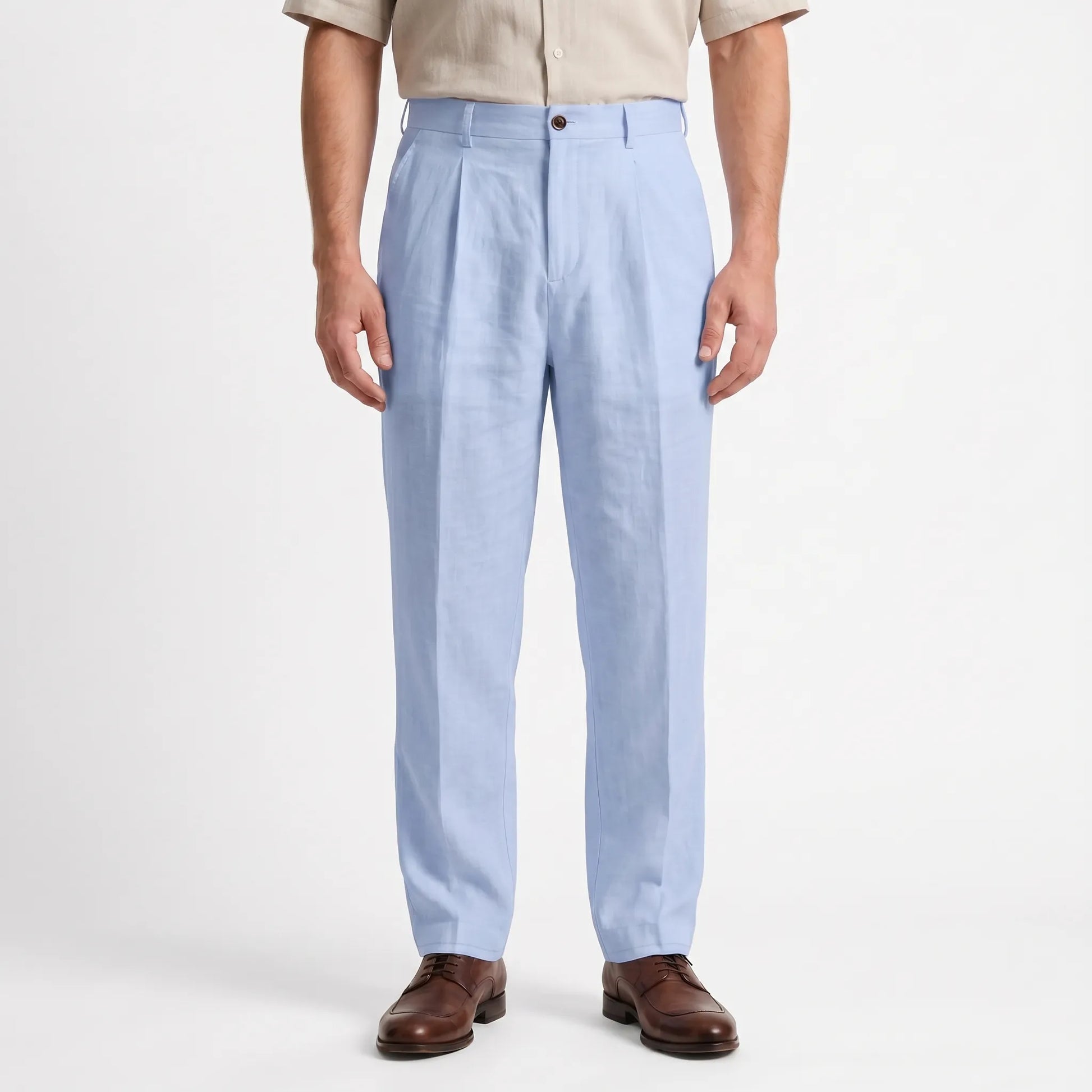 Relaxed Straight Leg Trousers -  Brent