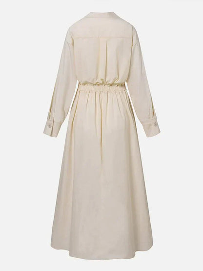 Retro Collar Belted A-Line Dress - Kendra