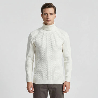 Ribbed Roll-Neck Men's Knitwear - Nicolas