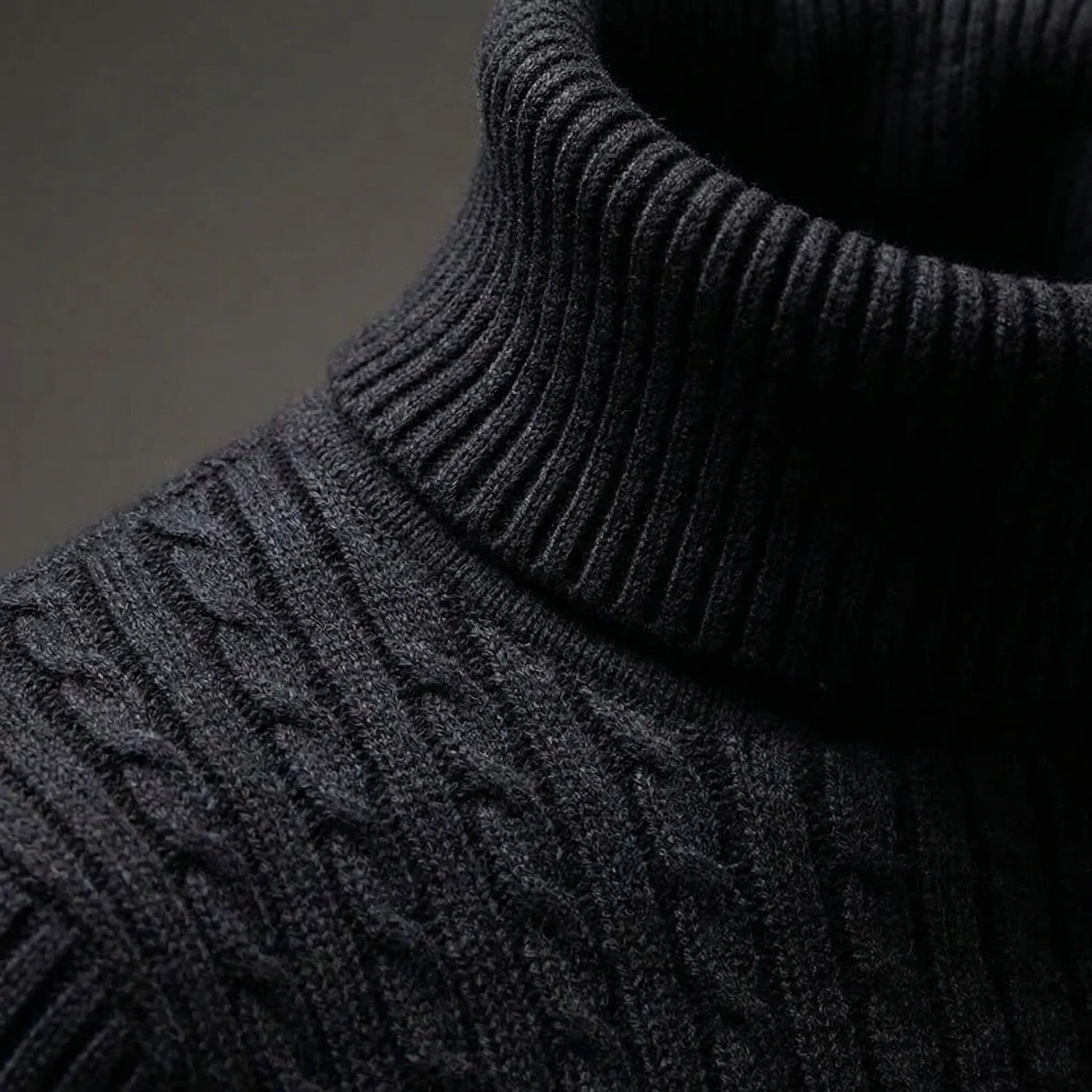 Ribbed Roll-Neck Men's Knitwear - Nicolas