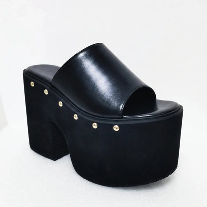 Robuuste Slip-On Platform Sandalen - Nicole