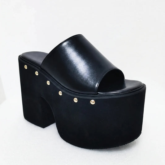 Robuuste Slip-On Platform Sandalen - Nicole