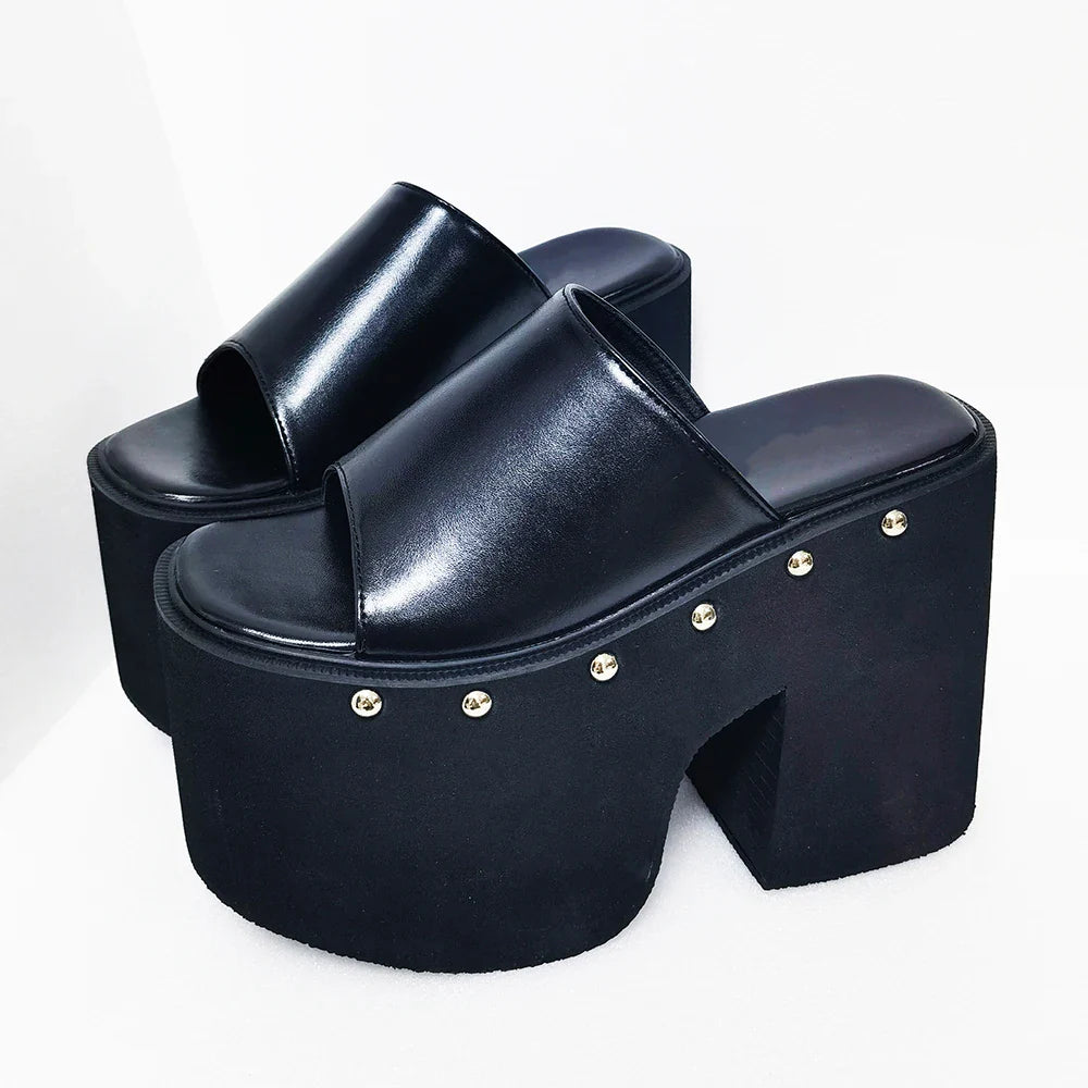 Robuuste Slip-On Platform Sandalen - Nicole