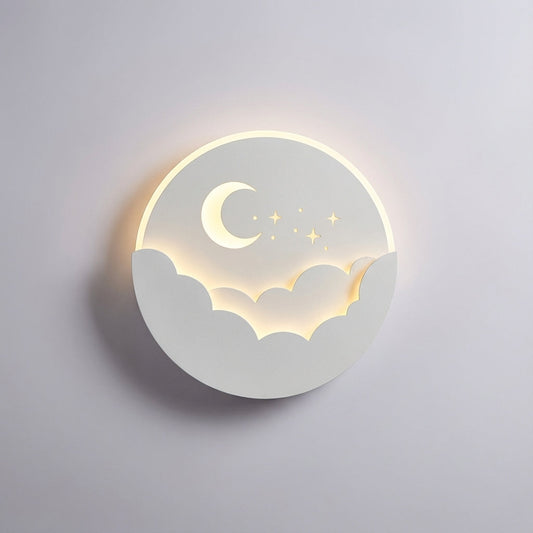 Round Moon And Stars Wall Light -  Skylume