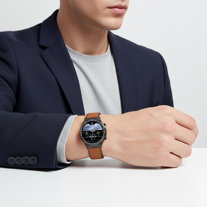 Runde Smartwatch Mit Medizinsensoren - VitalWatch