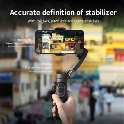 3-Assige Smartphone Gimbal Stabilizer met AI Tracking & Gezichtsdetectie – Alvion