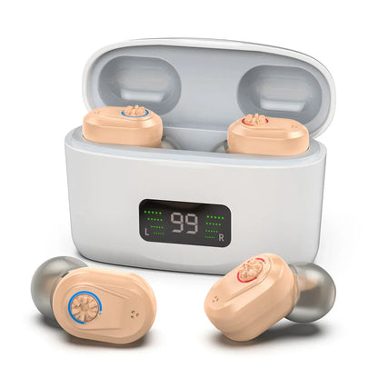 Draadloos mini-hoortoestel met geluidsreductie – HearMax