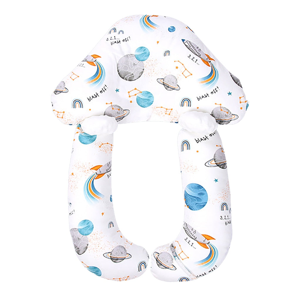 Ergonomisch katoenen babykussen voor een veilige en comfortabele slaap.