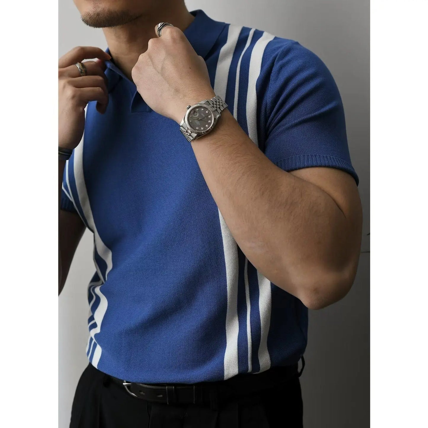 Slim Fit Heren Polo met rits – Fabrizio