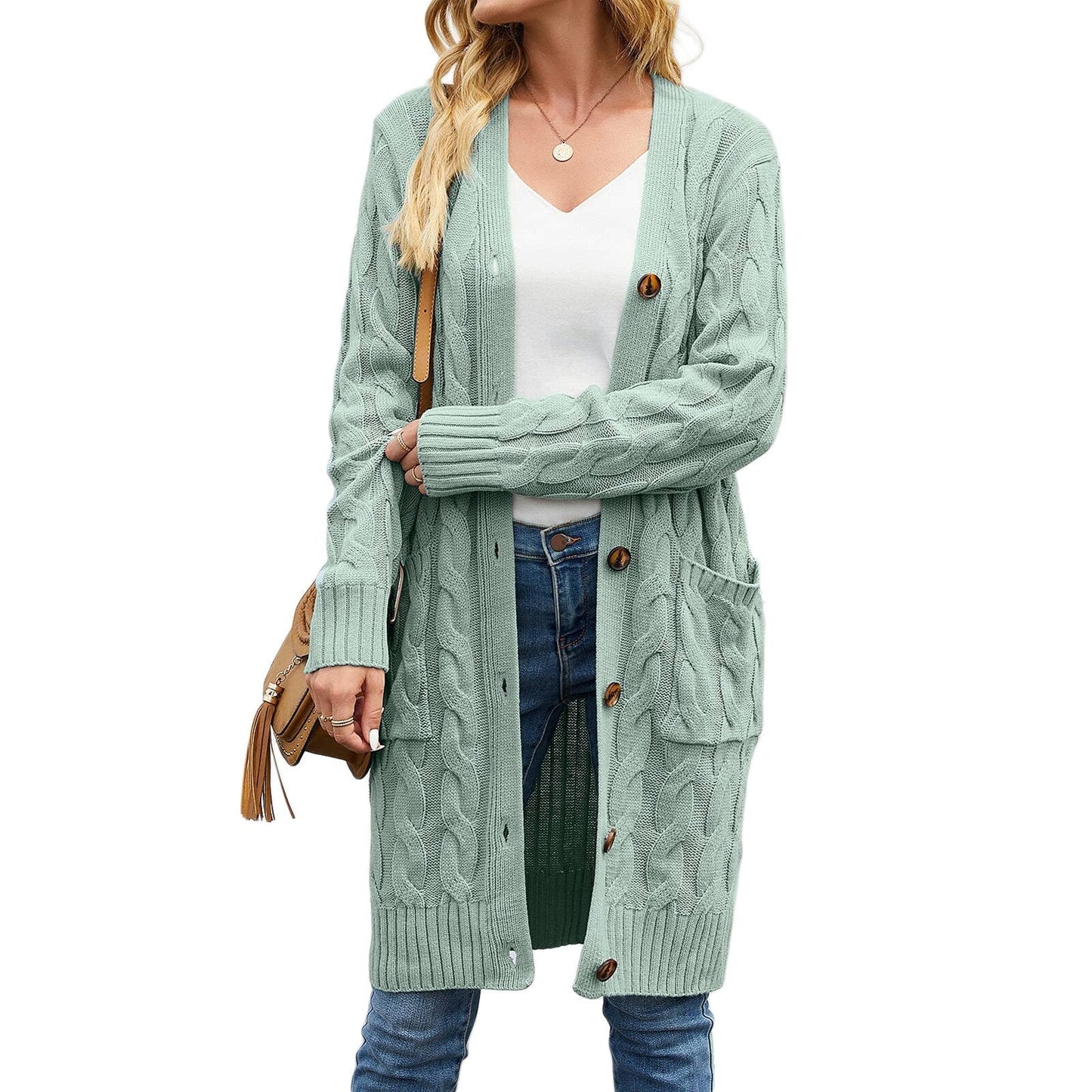 Gebreide dames cardigan met zakken – Noelle