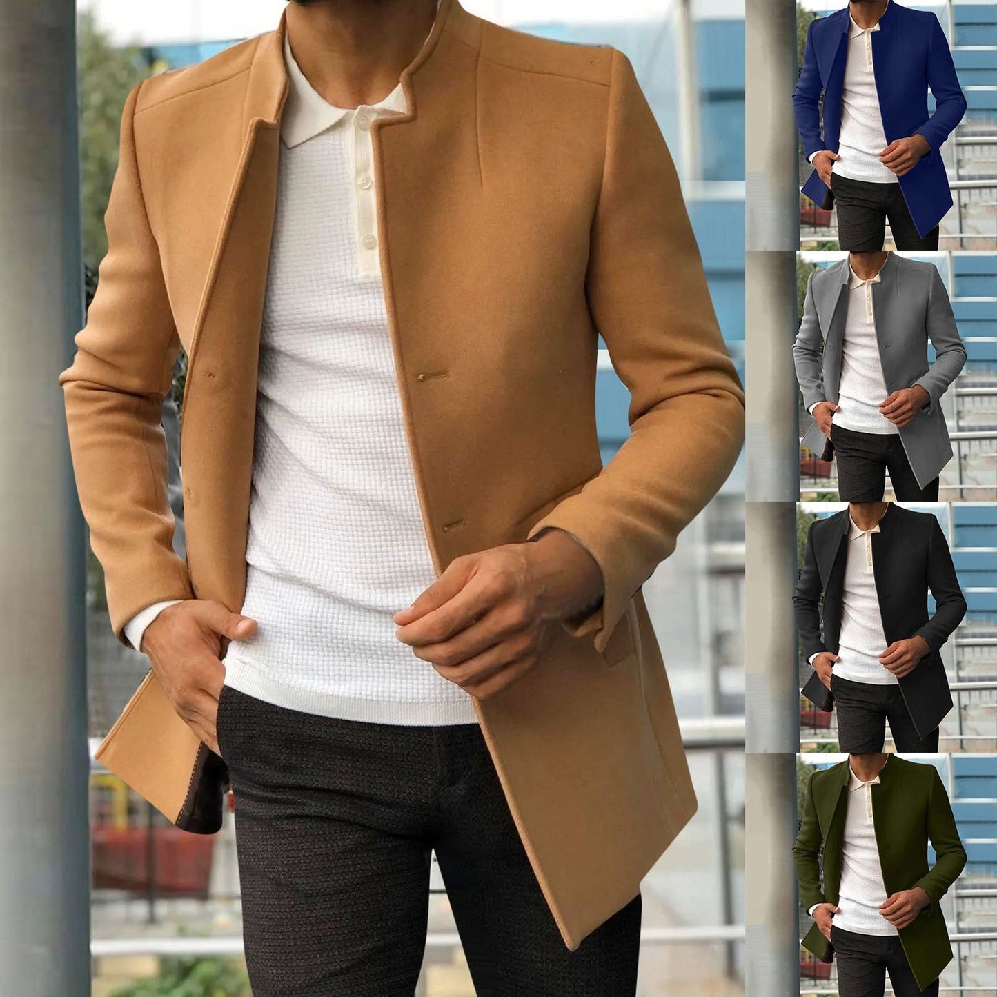Heren Herfst-/Winterjas van Tweed – Lazaro