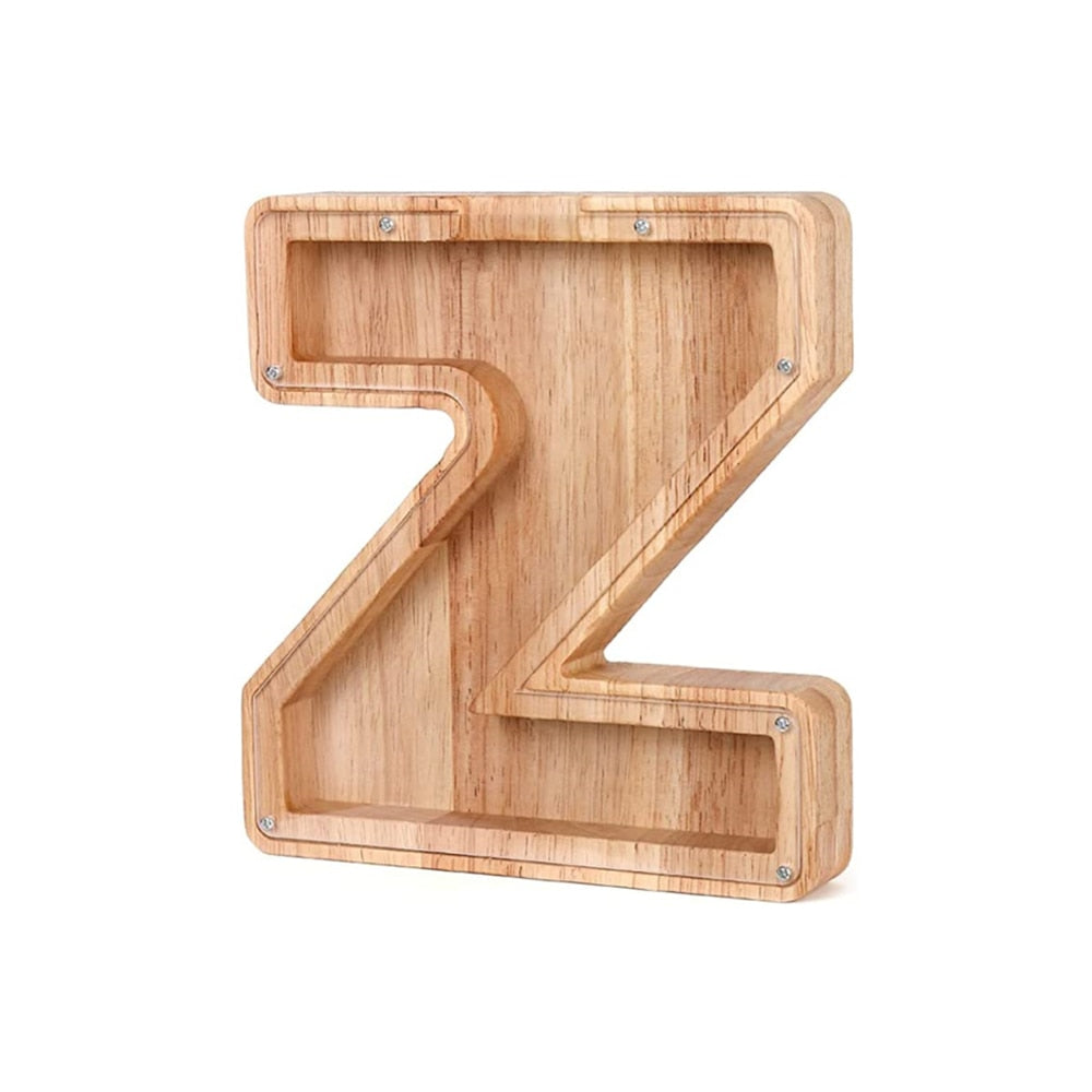 Houten Alfabet Spaarpot - LetterSaver
