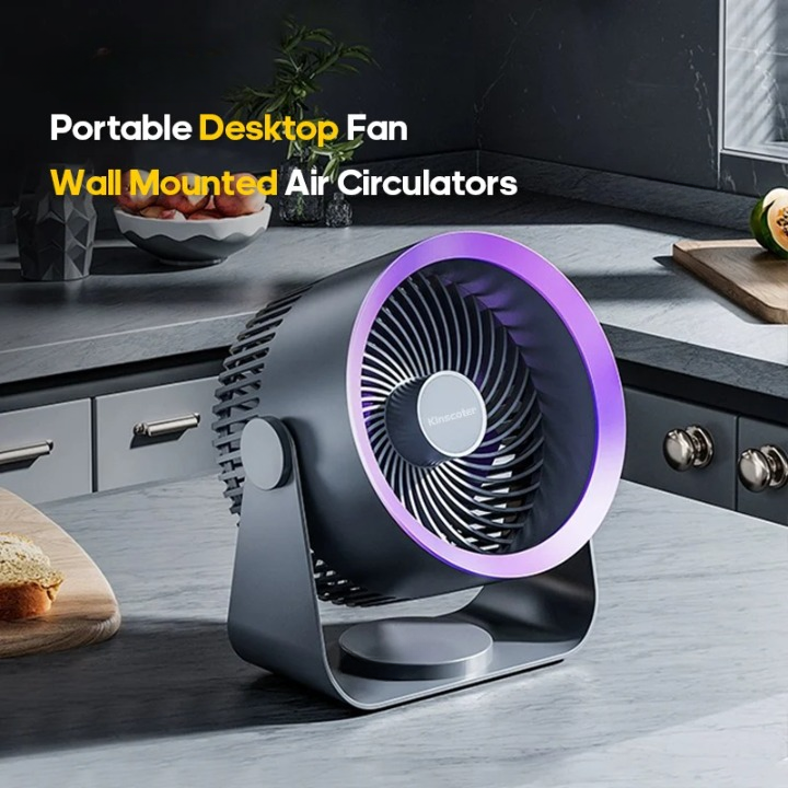 Multifunctionele Elektrische Ventilatorcirculator met 4000mAh Batterij – AirFlex