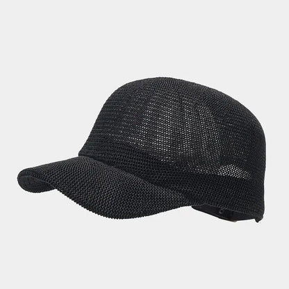 Trendy gevlochten pet met brede rand - SunWeave Style
