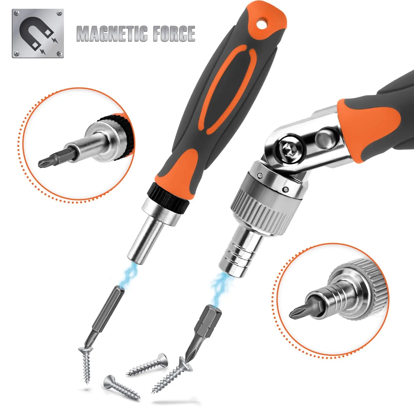 68-in-1 Ratsleutelschroevendraaierset met Magnetische Bits & Verlengstuk – FortiDrive