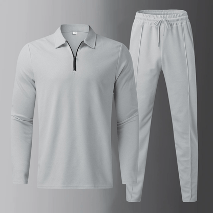 Premium Herenset voor Vrijetijd met Lange Mouwen T-shirt en Joggingbroek – Elian