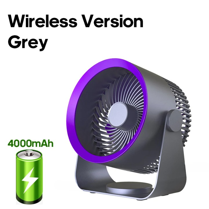 Multifunctionele Elektrische Ventilatorcirculator met 4000mAh Batterij – AirFlex
