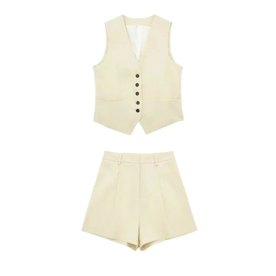 Tweedelige zomeroutfit met vintage-top – Amaya